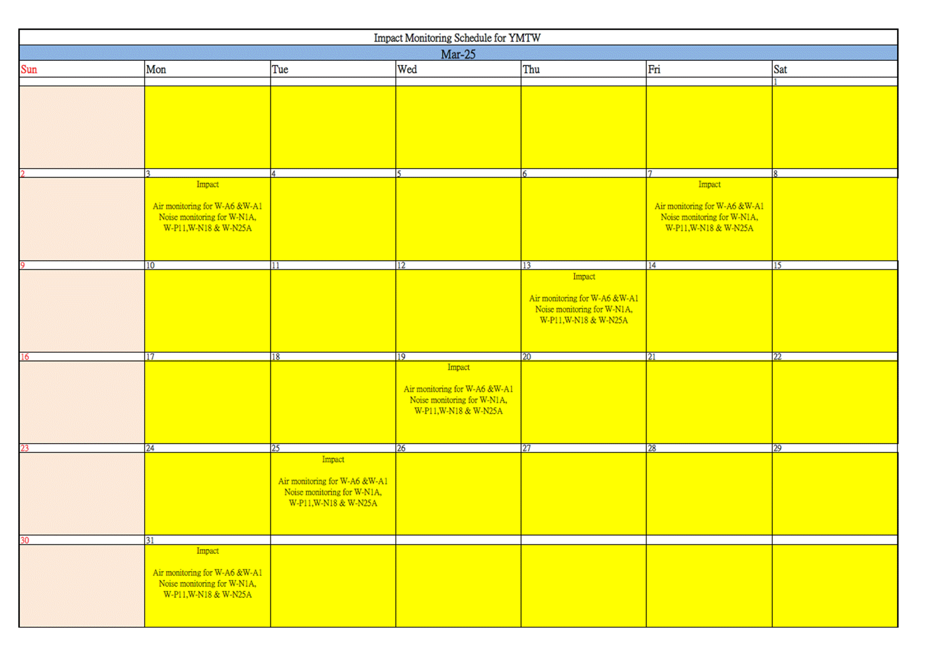 A yellow calendar with black text

AI-generated content may be incorrect.