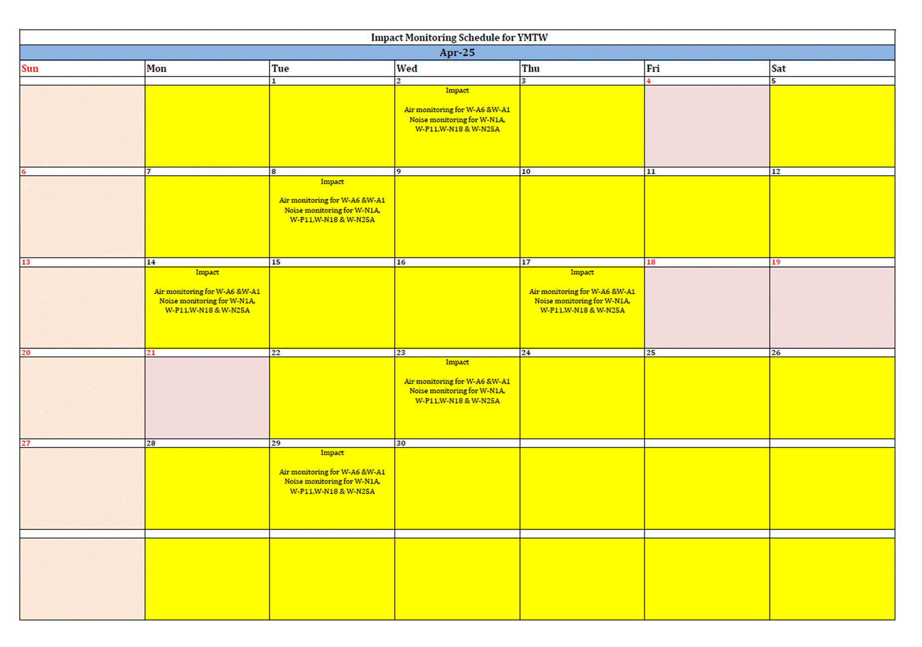 A yellow calendar with black text

AI-generated content may be incorrect.